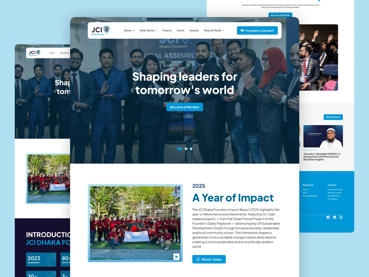 JCI Dhaka Founders website
